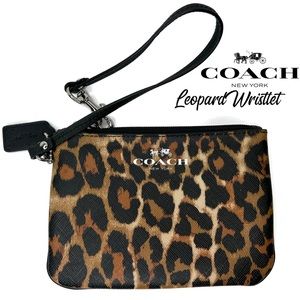 Coach Leopard Cheetah Animal Rare Print Vintage Wristlet EUC
